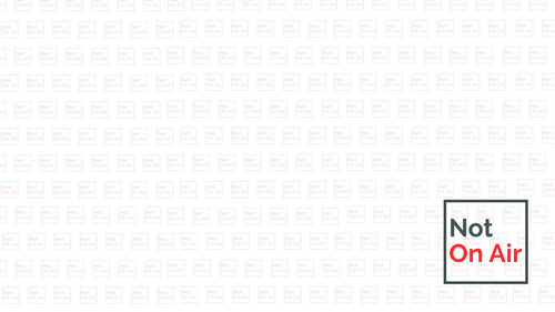 Not On Air Clean Frequency wallpaper with a white field, faint repeating logo pattern and small gray-and-red logo.