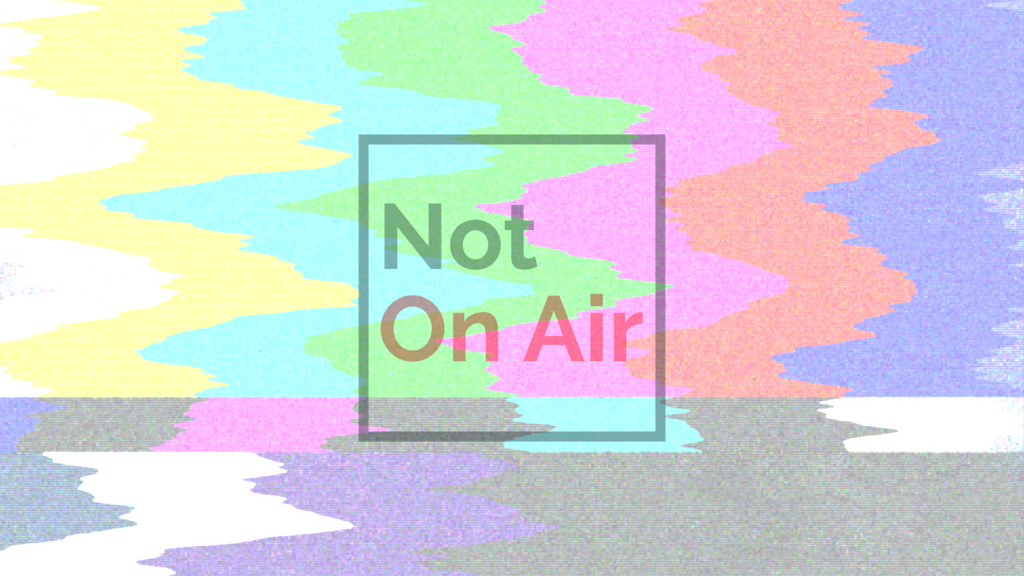 Not On Air Color Wave wallpaper with pastel television-static waves in yellow, aqua, green, pink and purple.