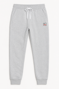 Heather gray Not On Air jogger sweatpants with a small dark gray and red embroidered logo near the lower left pocket.