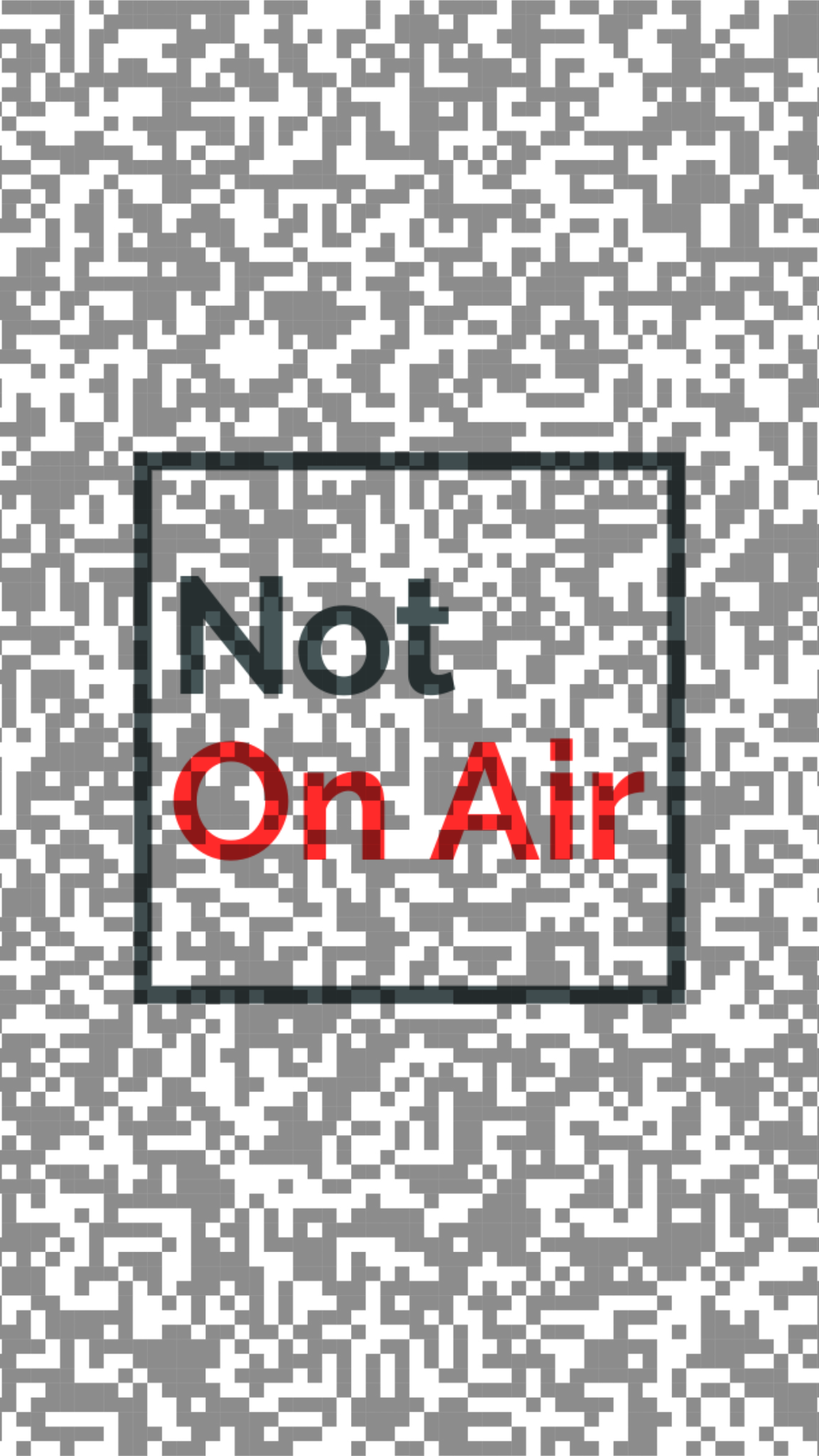 Vertical Not On Air Monochrome Static wallpaper for phones, Reels and Shorts with black-and-white television noise.